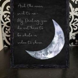 Framed 8x10 Crescent Moon Print